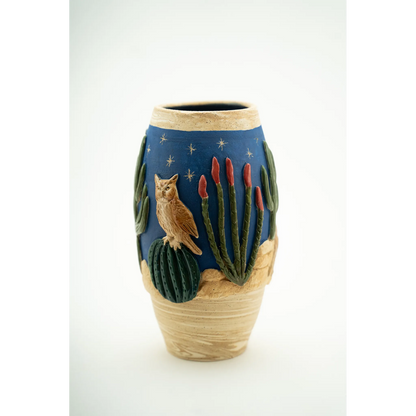 Sonoran Night Vase 9x4.5" by Colleen Conlin