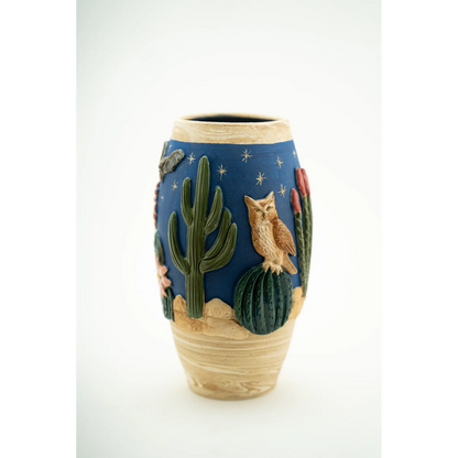 Sonoran Night Vase 9x4.5" by Colleen Conlin