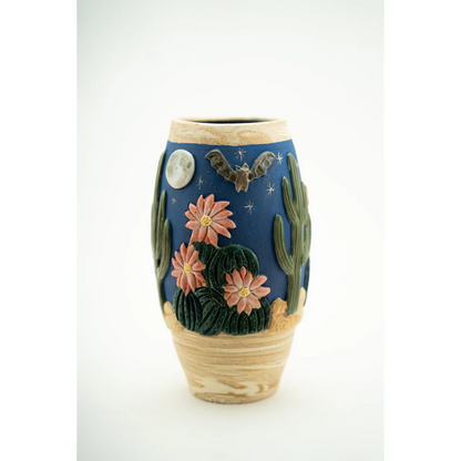 Sonoran Night Vase 9x4.5" by Colleen Conlin
