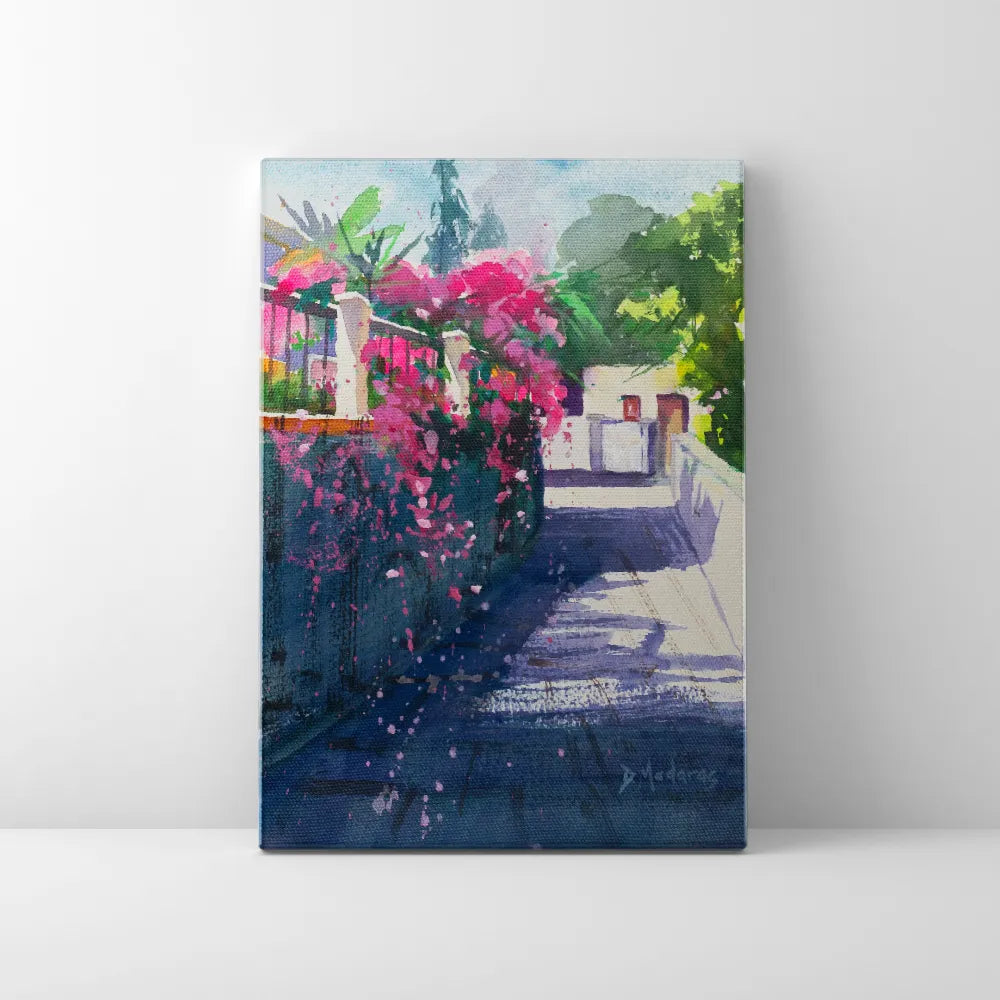 Street of Bougainvillea- Canvas