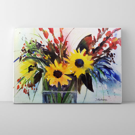 Sunflowers at the Villa- Mini Canvas