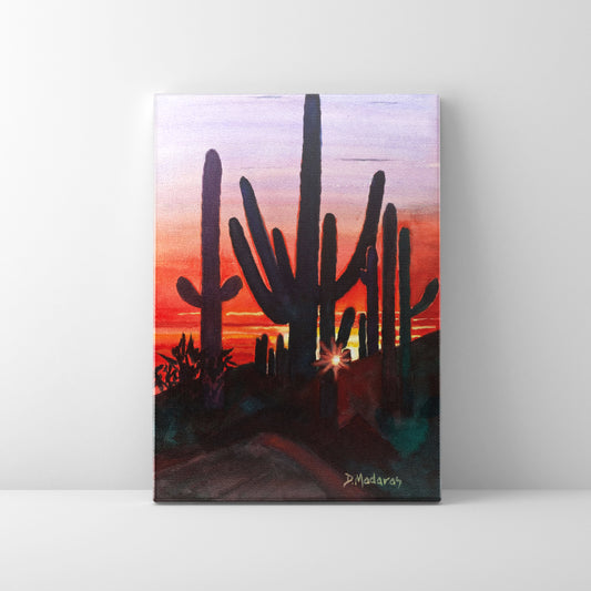 Sunset at Dove Mountain- Mini Canvas