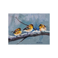 Three Yellow Finches- Matted Print