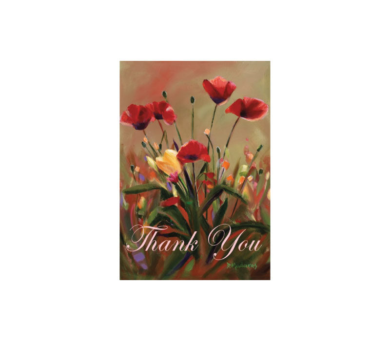 Poppy Love 'Thank You' Individual Card