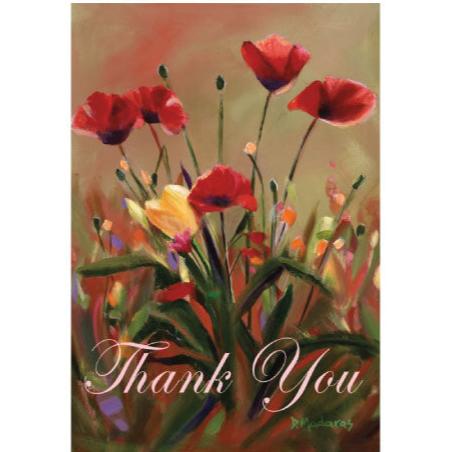 Poppy Love 'Thank You' Individual Card