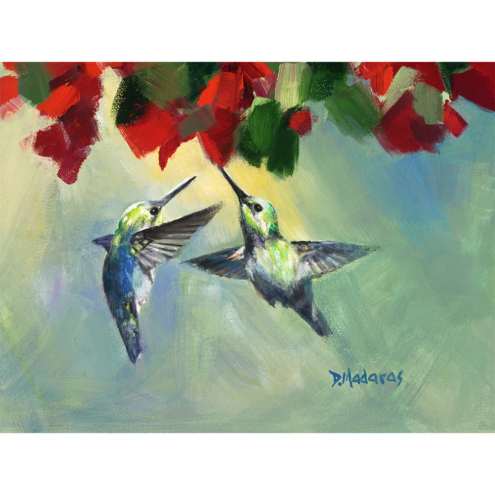Two Hummingbirds- Matted Print