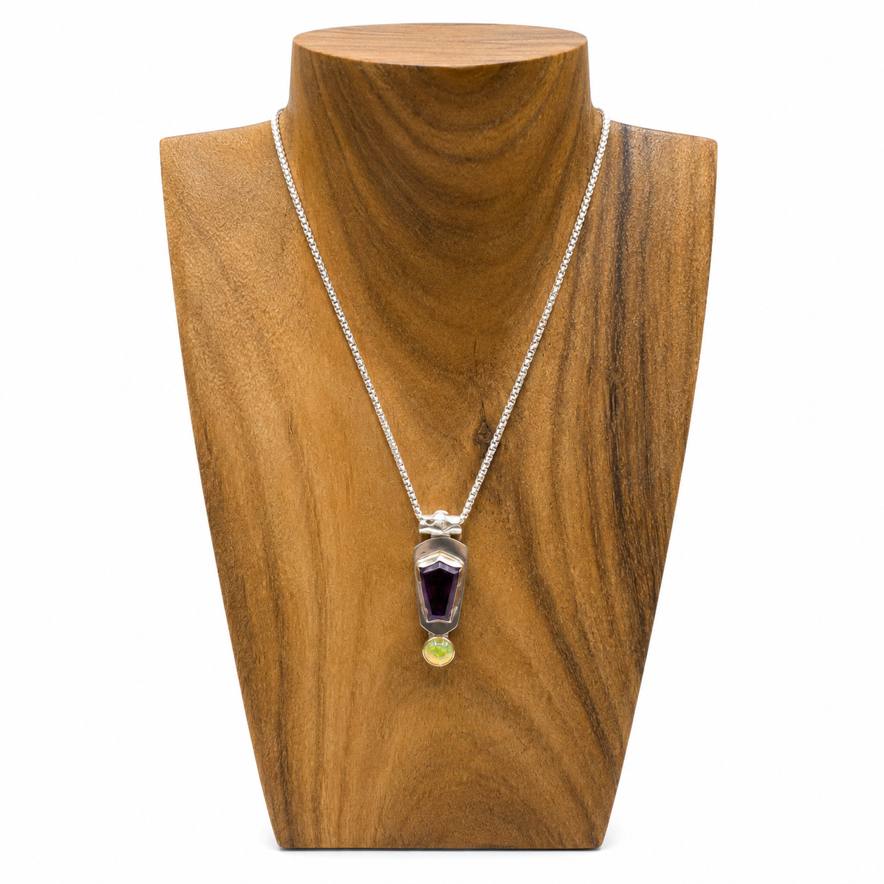 VS151 Pendant – Amethyst and Ethiopian opal