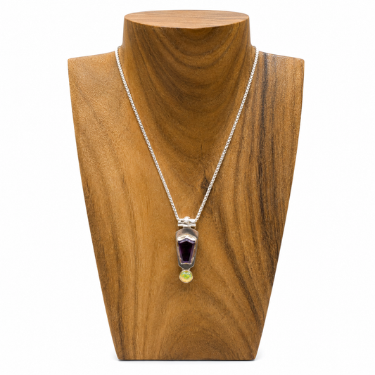 VS151 Pendant – Amethyst and Ethiopian opal