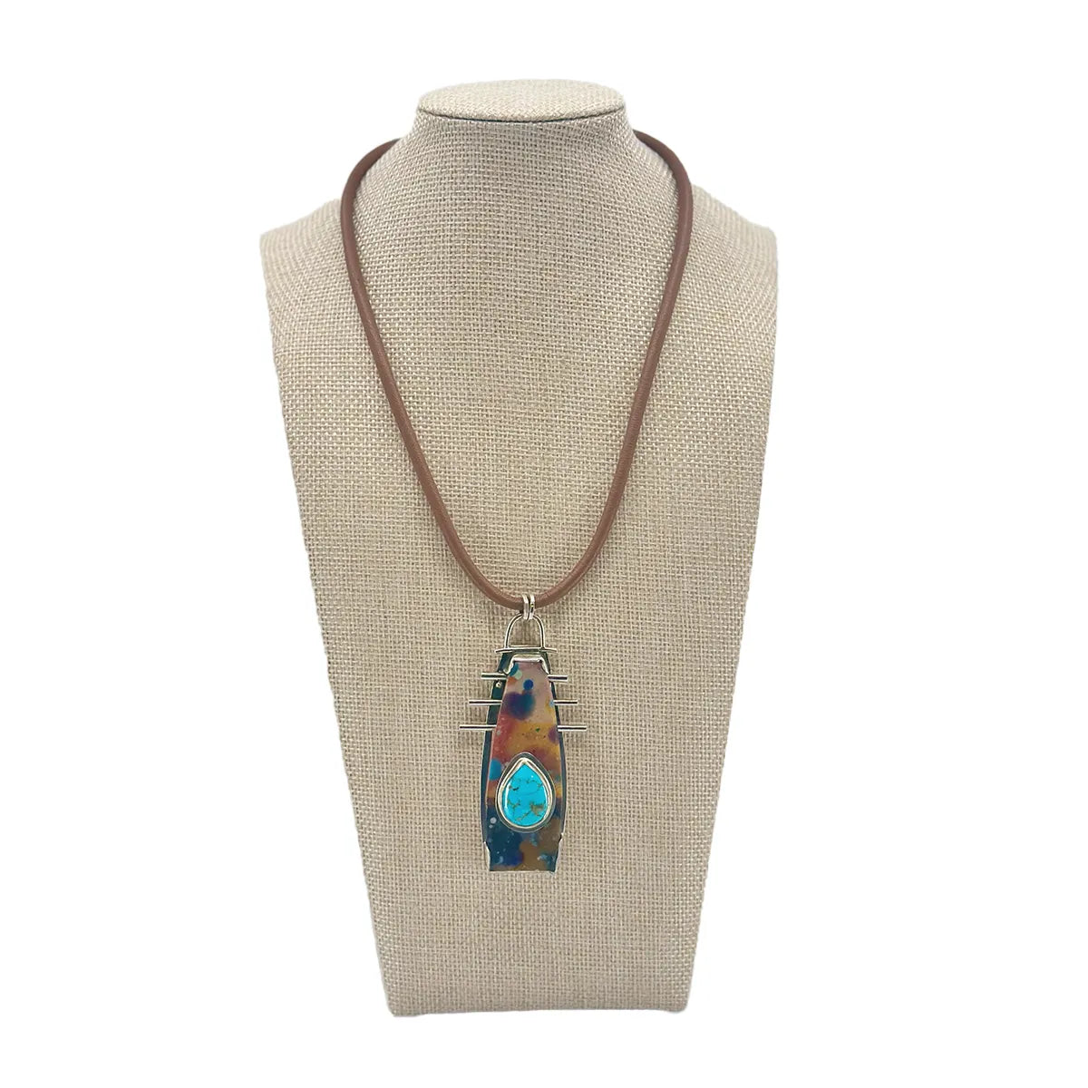 VS112 “Surf’s up“ Nevada #8 Turquoise PENDANT by Valerie Smith