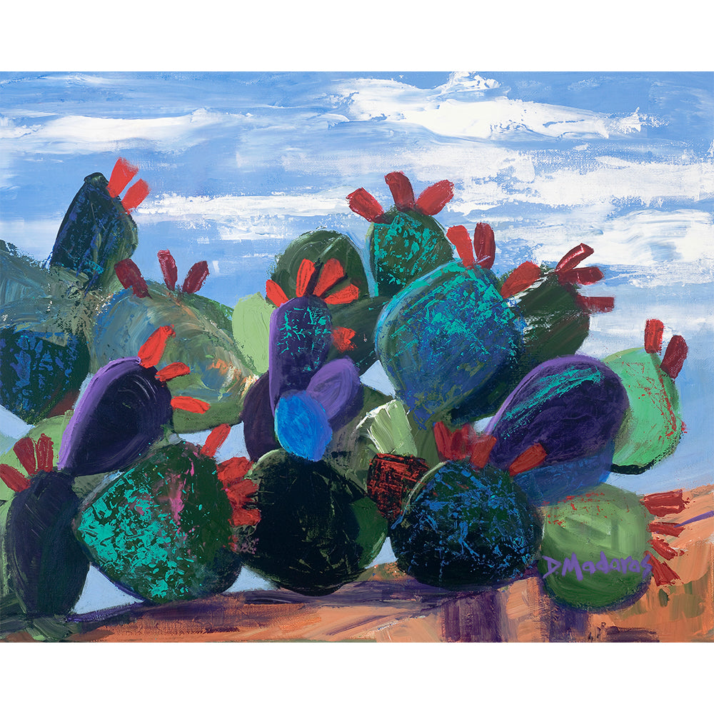 Wall of Prickly Pear- Canvas