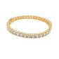 18 KGP Round 5mm Solitaire Eternity Bangle with Double Security Clasp by Bling