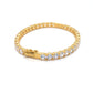 18 KGP Round 5mm Solitaire Eternity Bangle with Double Security Clasp by Bling