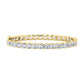 18 KGP Round 5mm Solitaire Eternity Bangle with Double Security Clasp by Bling