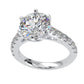 *NEW COUTURE COLLECTION Sterling Silver Solitaire Round Couture 6 Prong 10mm Ring by Bling