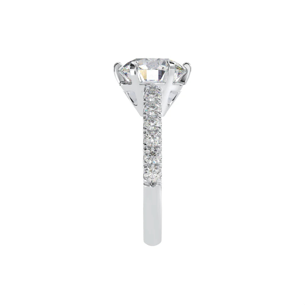 *NEW COUTURE COLLECTION Sterling Silver Solitaire Round Couture 6 Prong 10mm Ring by Bling