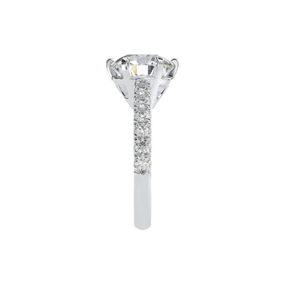 *NEW COUTURE COLLECTION Sterling Silver Solitaire Round Couture 6 Prong 10mm Ring by Bling