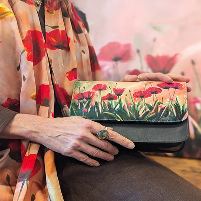 Poppies - Silk Scarf/Purse Bundle