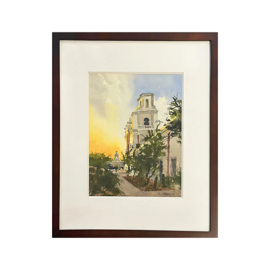 Divine Rays - Framed 19x15.5" Watercolor by Chuck Albanese