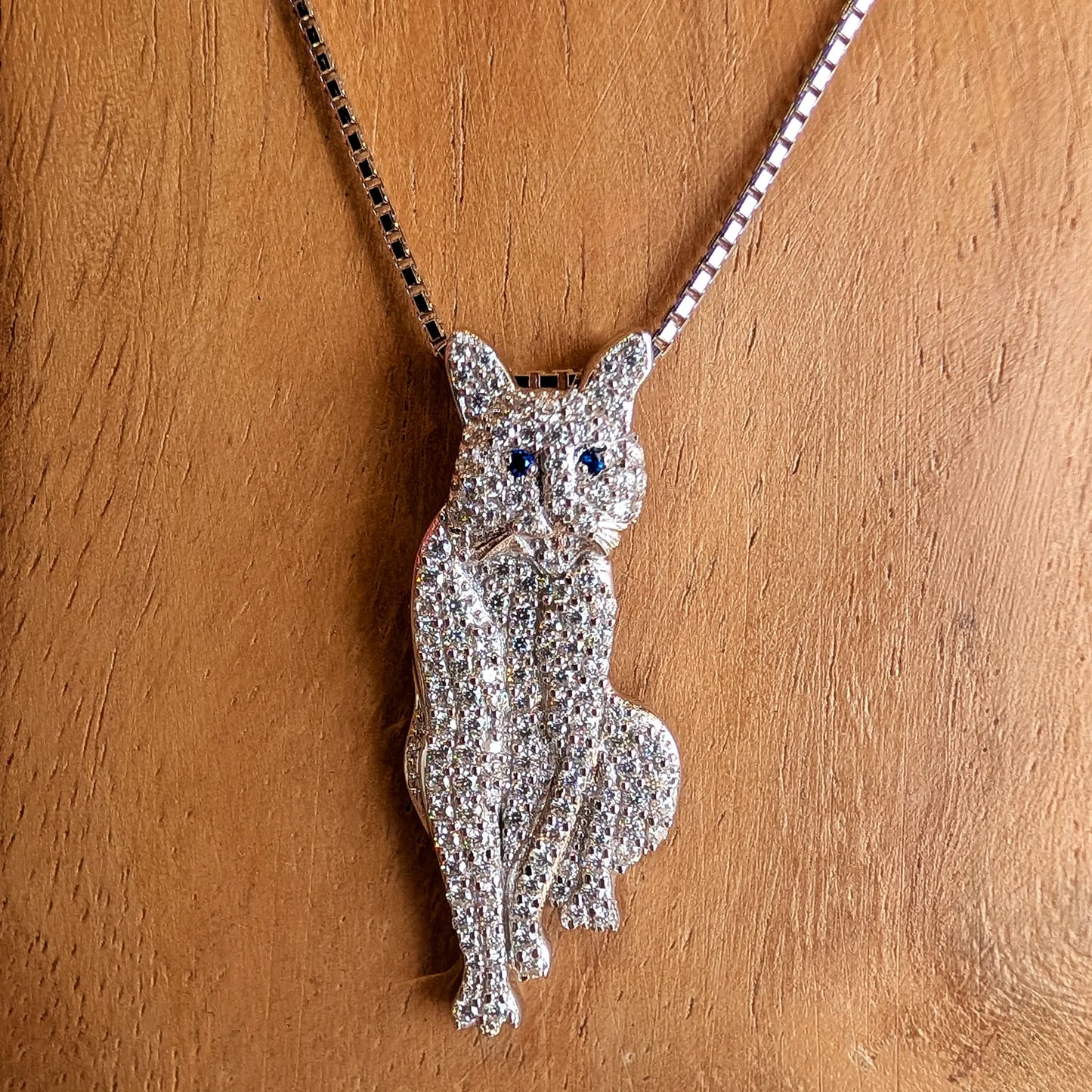 Wildcat Necklace -Sterling Silver Moissanite by Madaras