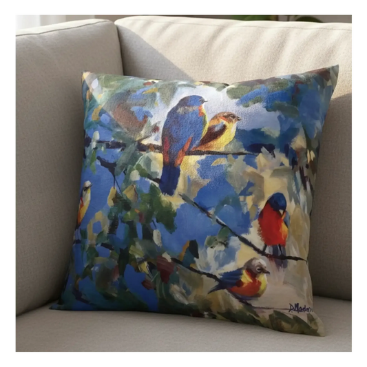 Five Birds - Throw Pillow