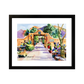 Framed Watercolor Print 16x20"- Hacienda Gate II
