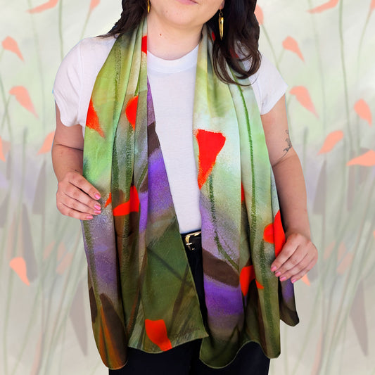 Ocotillo- 100% Silk Scarf