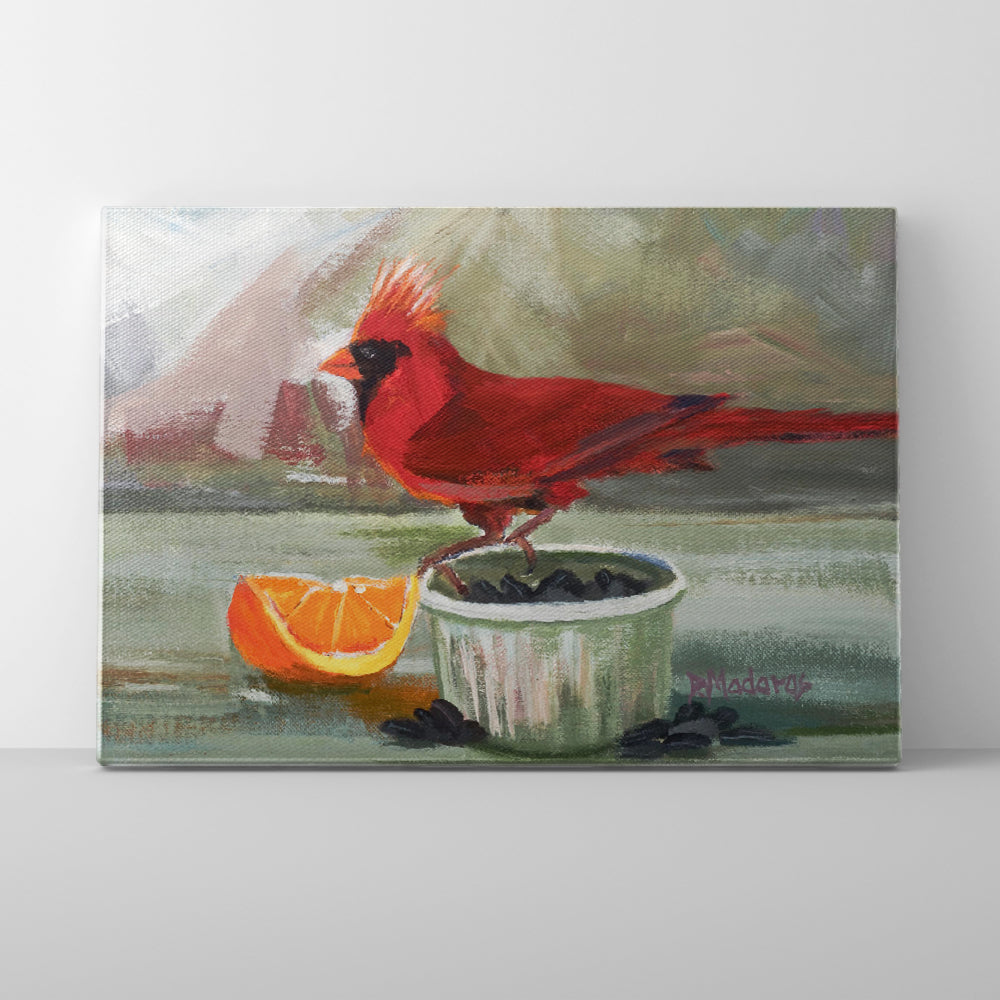 Orange Cardinal- Canvas