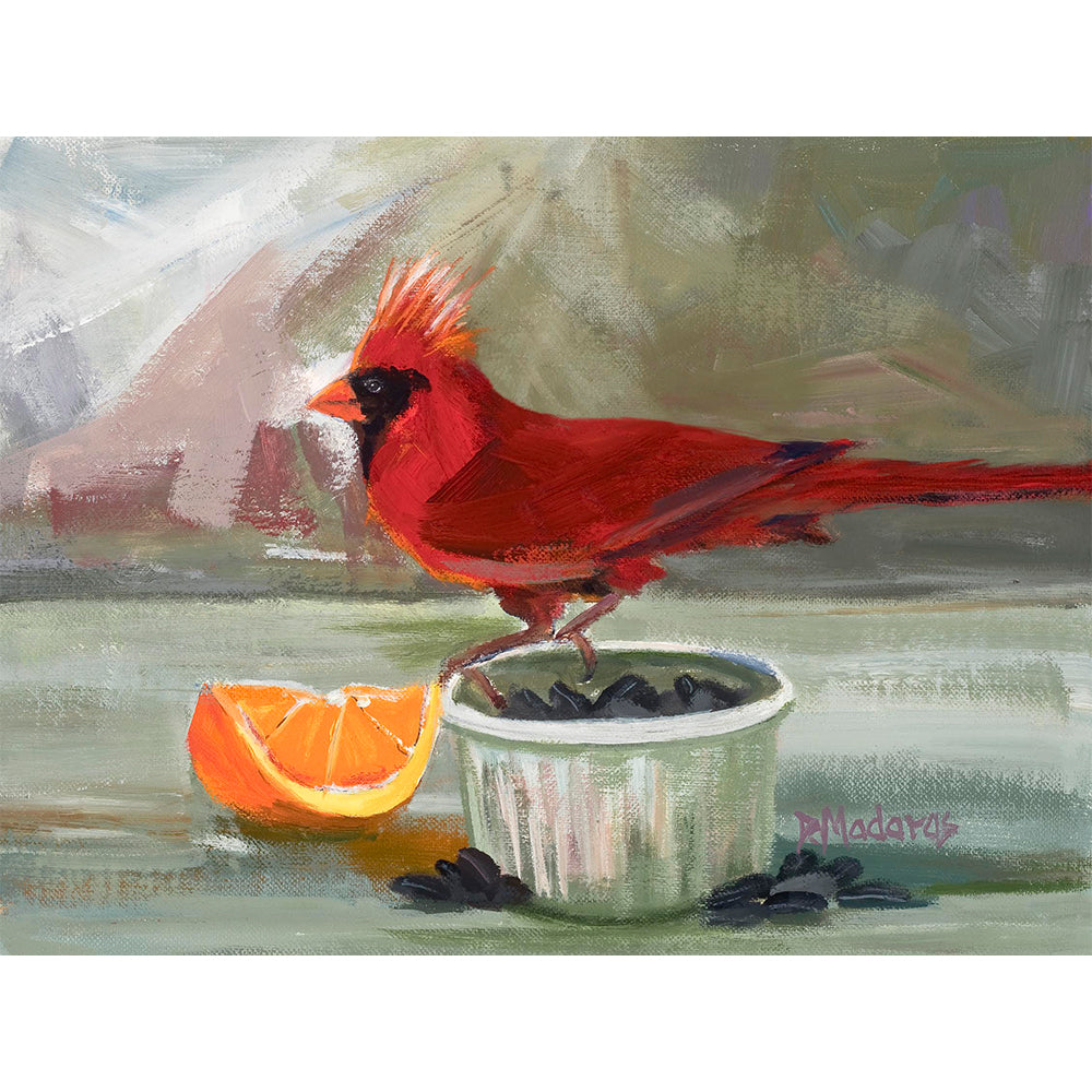 Orange Cardinal- Canvas