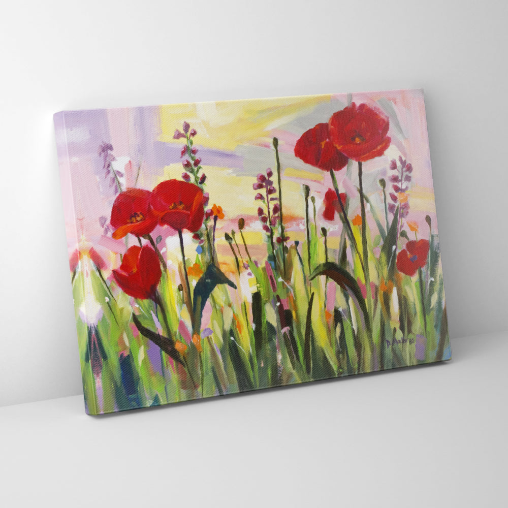 Poppies at Sunset- Canvas