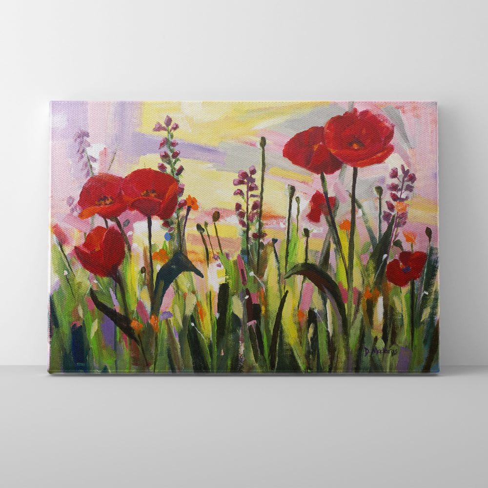 Poppies at Sunset- Canvas