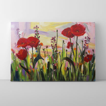 Poppies at Sunset- Canvas
