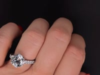 *NEW COUTURE COLLECTION Sterling Silver Solitaire Round Couture 6 Prong 10mm Ring by Bling