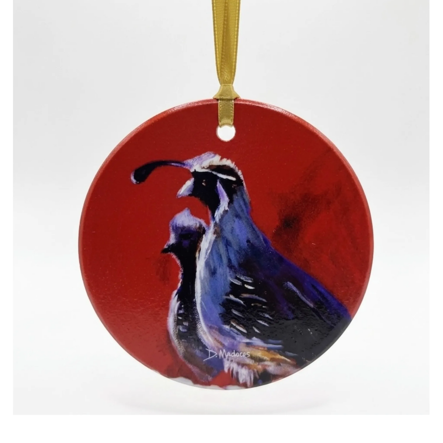 2 Quail- Ceramic Ornament