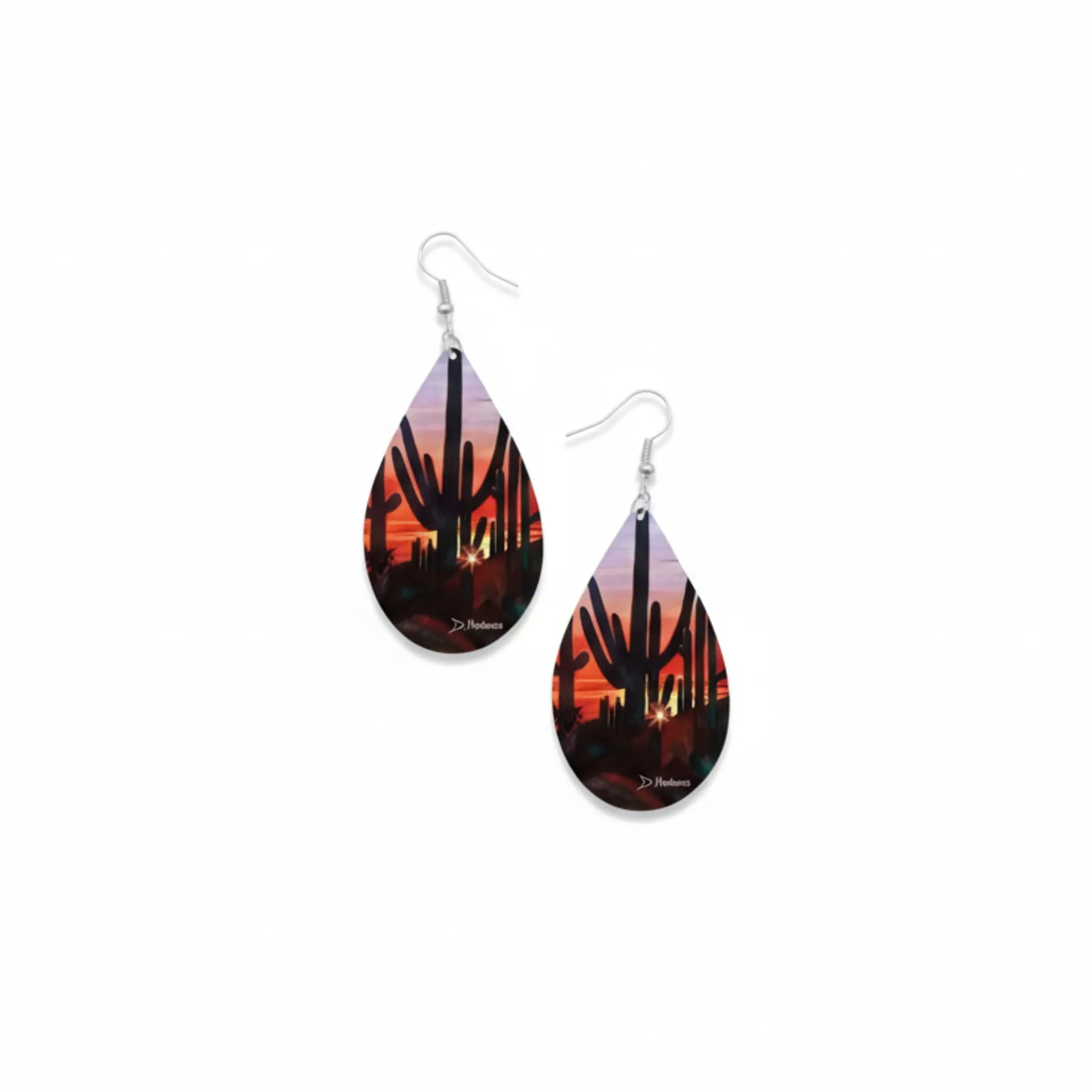 Sunset at Dove Mountain - Wood Earrings by Madaras