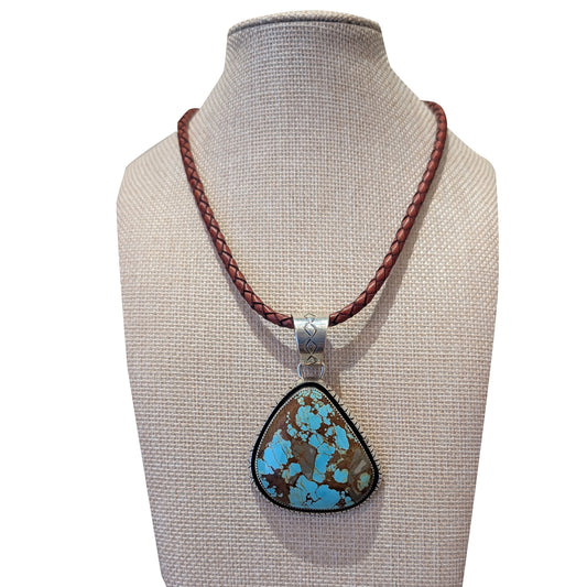 #8 Large Cabochon Turquoise Pendant