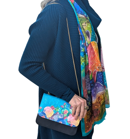 Tuna - Silk Scarf/Purse Bundle