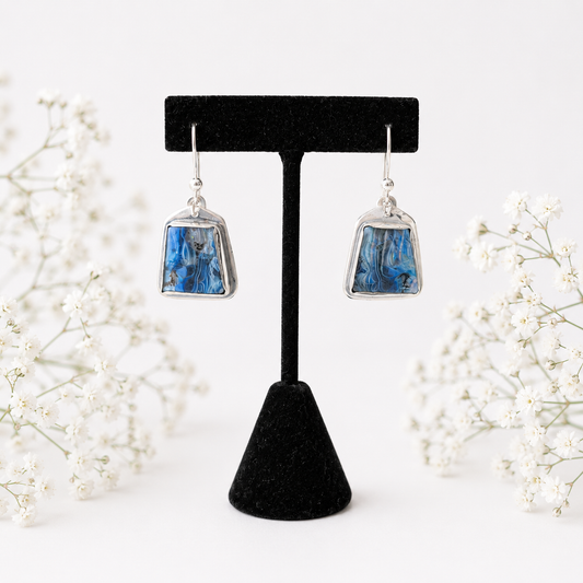 VS191 Earrings Boulder Opal and sterling