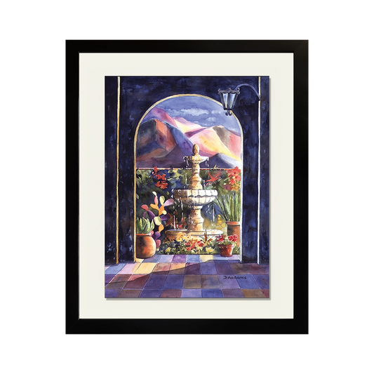Watercolors Reimagined - Hacienda Fountain