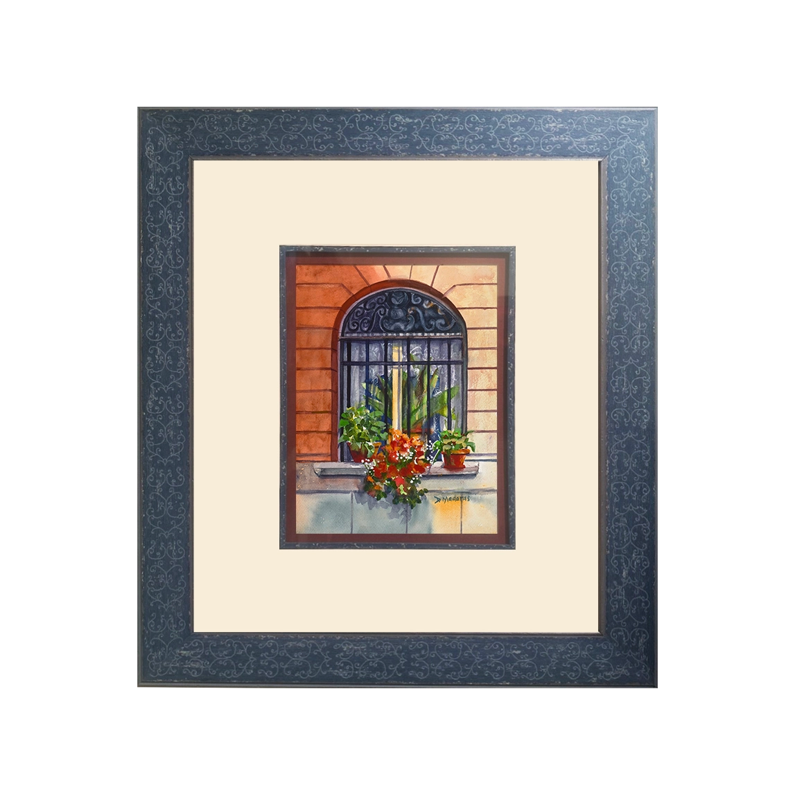 Window in the City by Diana Madaras - 8.5x11.5" Original Watercolor