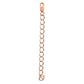 18 KGP Rose Gold Cable Chain Necklace Extension, 2.5" by Bling