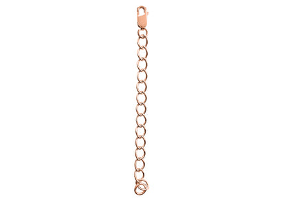 18 KGP Rose Gold Cable Chain Necklace Extension, 2.5" by Bling