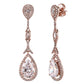 18 KGP Rose Gold Couture Teardrops with Pear Shaped Post by Bling