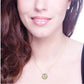 18 KGP 2 Carat Round Pendant Necklace with Halo by Bling