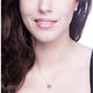 18 KGP 3 Carat Cushion Cut Floating Necklace with Halo by Bling