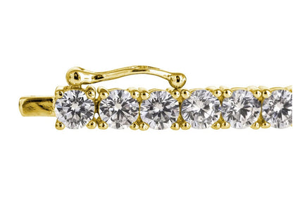18 KGP 4mm Classic Tennis Bracelet with Double Security Clasp by Bling