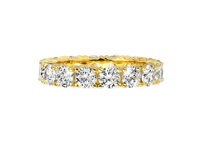 18 KGP 4mm Round Eternity Ring Band by Bling