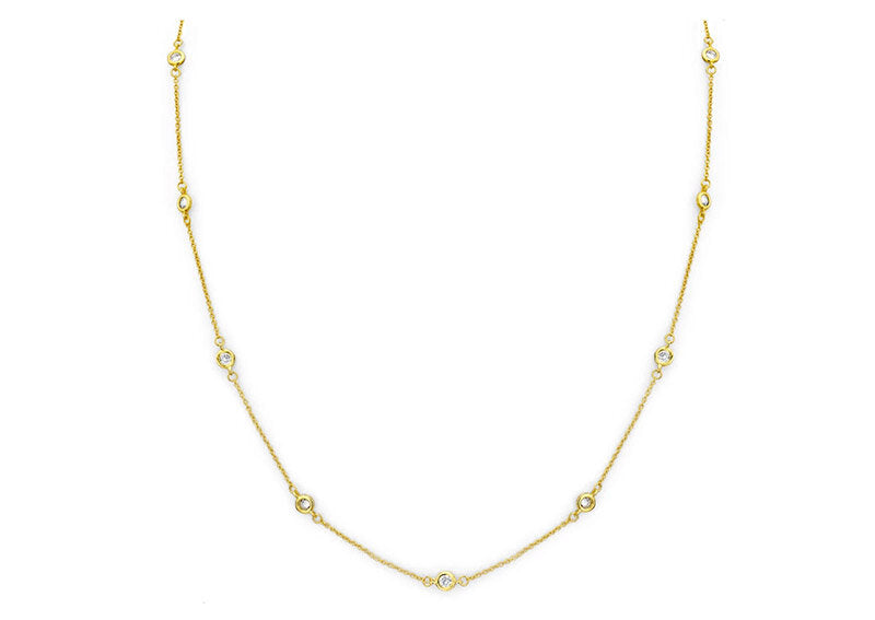 18 KGP Regal Short Floating Necklace 18" by Bling
