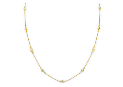 18 KGP Regal Short Floating Necklace 18" by Bling