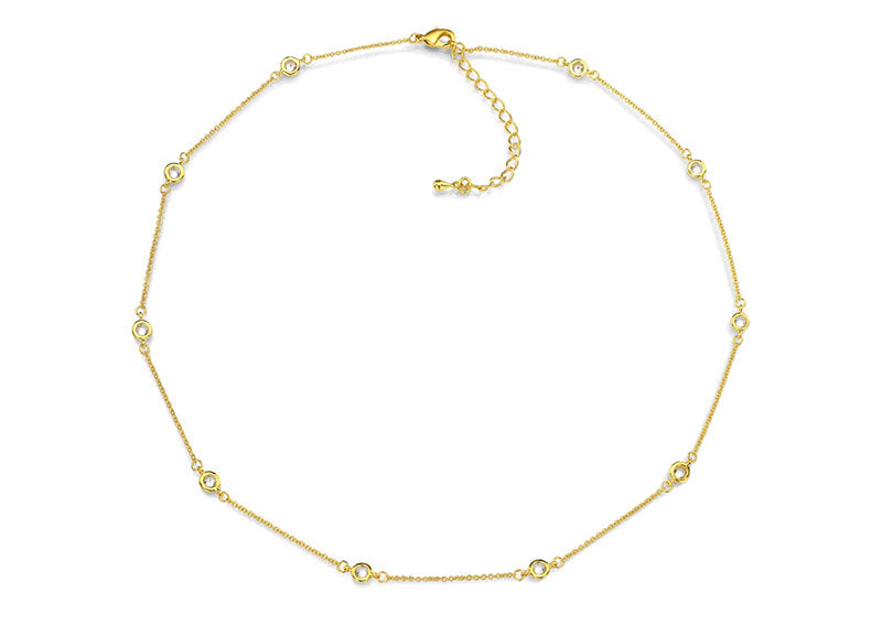 18 KGP Regal Short Floating Necklace 18" by Bling