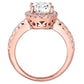 18 KGP Rose Gold 2.5 Carat Oval Ring by Bling